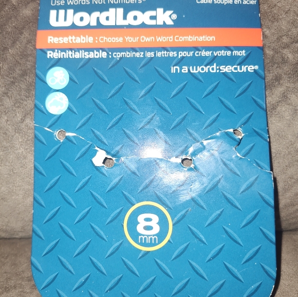 Wordlock Combination Bike Cable Lock – 4 Foot, Black 8mm - Picture 7 of 8